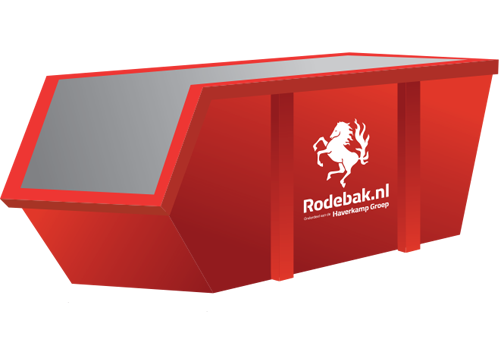 Rode bak 10m³ container | Rest afval
